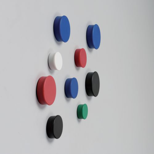 Nobo Whiteboard Magnets 20mm Black 1901440 Pack 8 Fusion Office