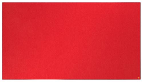 Nobo Widescreen Felt Noticeboard 1550x870mm Red 1915422 Fusion Office