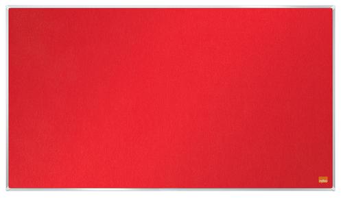 Nobo Widescreen Felt Noticeboard 710x400mm Red 1915419 Fusion Office