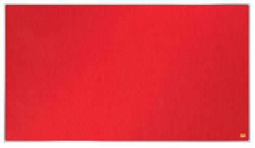 Nobo Widescreen Felt Noticeboard 890x500mm Red 1915420 Fusion Office