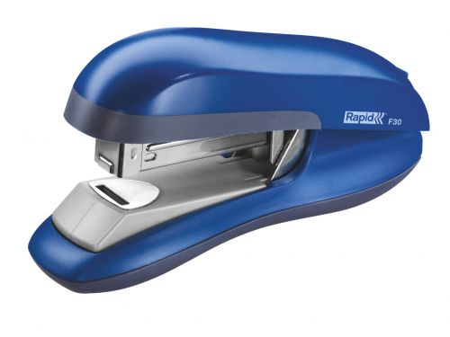 Rapid F30 Fashion Flat Clinch Stapler Blue 30 Sheets 23256501 Fusion Office