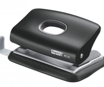Rapid Fc10 Fashion Compact 2 Hole Punch Black 10 Sheets 23638501 Fusion Office