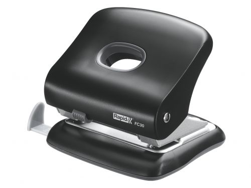 Rapid Fc30 Fashion Strong 2 Hole Punch Black 30 Sheets 23639401 Fusion Office