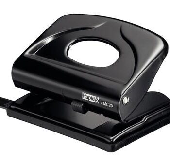 Rapid Fmc20 Metal 2 Hole Punch Black 20 Sheets 21835401 Fusion Office