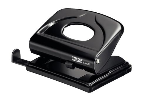 Rapid Fmc20 Metal 2 Hole Punch Black 20 Sheets 21835401 Fusion Office