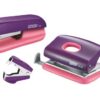 Rapid Mini F5 Stapler And Punch Set Purple Apricot 5000372 Fusion Office