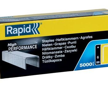 Rapid No13 Finewire Staples 6mm Box 5000 11830700 Fusion Office