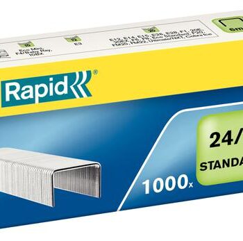 Rapid No16 Standard Staples 24 6 6mm Box 1000 24855600 Pack 20 Fusion Office