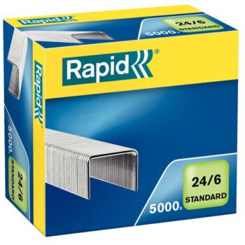 Rapid No16 Standard Staples 24 6 Box 5000 24859800 Pack 10 Fusion Office