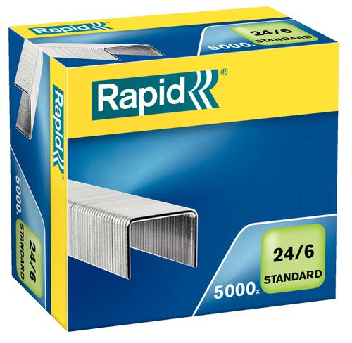 Rapid No16 Standard Staples 24 6 Box 5000 24859800 Pack 10 Fusion Office