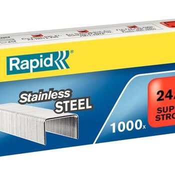 Rapid No16 Super Strong Staples 24 6 6mm Box 1000 24858100 Pack 5 Fusion Office