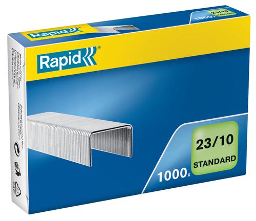 Rapid No23 Standard Staples 23 10 10mm Box 1000 24869300 Pack 10 Fusion Office
