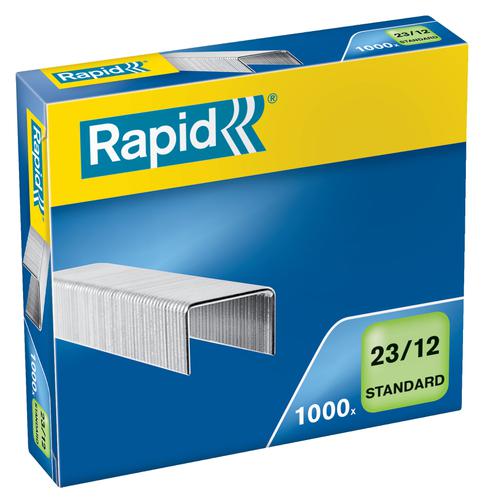 Rapid No23 Standard Staples 23 12 12mm Box 1000 24869400 Pack 10 Fusion Office