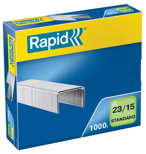 Rapid No23 Standard Staples 23 15 15mm Box 1000 24869600 Pack 10 Fusion Office