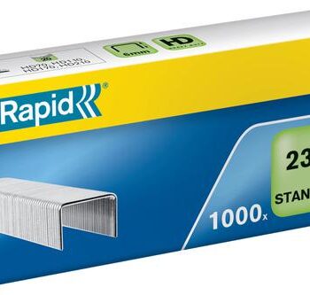 Rapid No23 Standard Staples 23 6 6mm Box 1000 24869100 Pack 10 Fusion Office