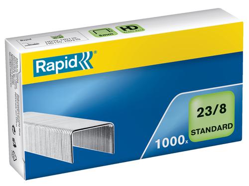 Rapid No23 Standard Staples 23 8 8mm Box 1000 24869200 Pack 10 Fusion Office
