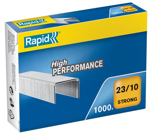 Rapid No23 Strong Staples 23 10 10mm Box 1000 24869900 Pack 5 Fusion Office