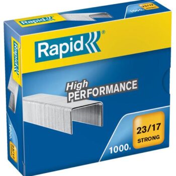 Rapid No23 Strong Staples 23 17 17mm Box 1000 24870300 Pack 5 Fusion Office