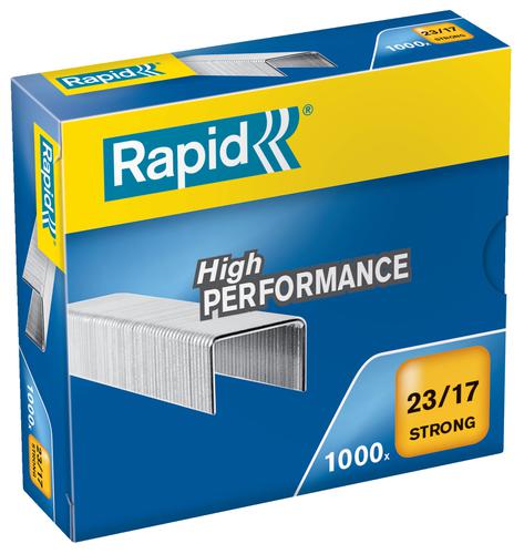 Rapid No23 Strong Staples 23 17 17mm Box 1000 24870300 Pack 5 Fusion Office