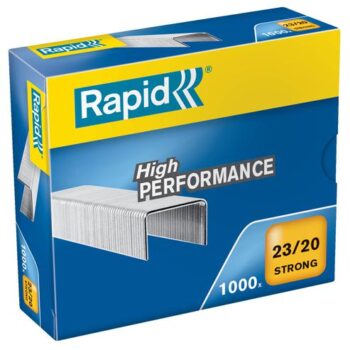 Rapid No23 Strong Staples 23 20 20mm Box 1000 24870400 Pack 5 Fusion Office