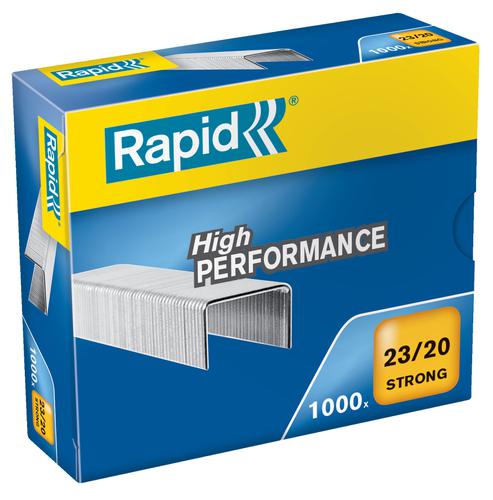Rapid No23 Strong Staples 23 20 20mm Box 1000 24870400 Pack 5 Fusion Office