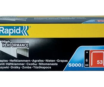 Rapid No53 Finewire Staples 6mm Box 5000 11856250 Fusion Office