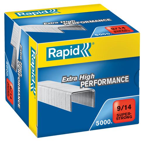 Rapid No9 Super Strong Staples 9 14 14mm Box 5000 24871500 Fusion Office