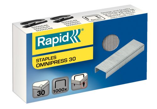 Rapid Omnipress 30 Staples Box 1000 5000559 Pack 10 Fusion Office