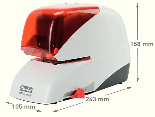 Rapid R5050e Supreme Electric Stapler Orange Top 20993214 Fusion Office