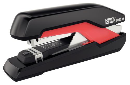 Rapid So60 Supreme Full Strip Stapler Black Red 60 Sheets 5000553 Fusion Office