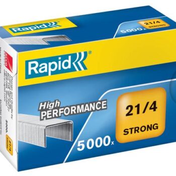 Rapid Strong High Performance Staples 21 4 Box 5000 24867400 Pack 5 Fusion Office
