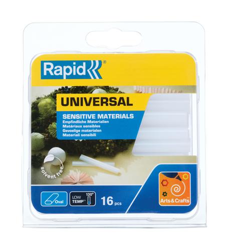 Rapid Universal Oval Low Temp Glue Sticks 40107349 Pack 14 Fusion Office