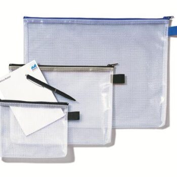 Rexel A5 Mesh Bags With Blue Zip 1300256 Pack 10 Fusion Office
