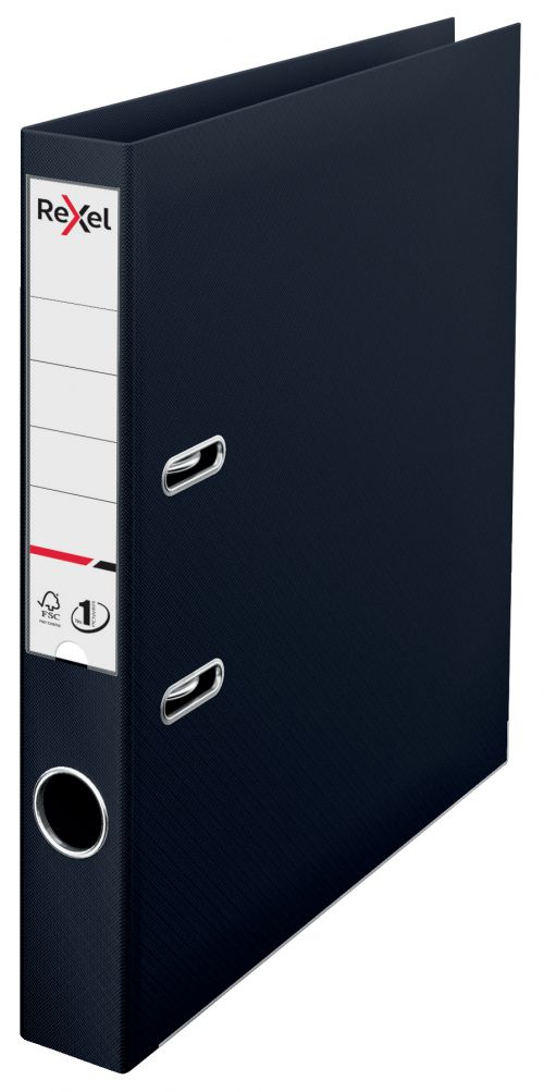 Rexel Choices Lever Arch Files Black 50mm A4 2115506 Pack 10 Fusion Office