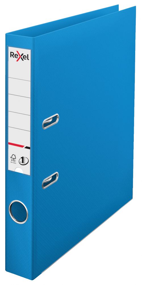 Rexel Choices Lever Arch Files Blue 50mm A4 2115507 Pack 10 Fusion Office