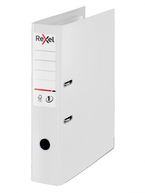 Rexel Choices Lever Arch Files White Foolscap 2115515 Pack 10 Fusion Office