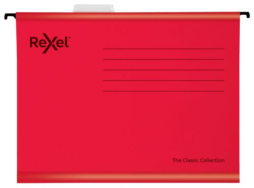Rexel Classic Foolscap Suspension Files Red 2115592 Pack 25 Fusion Office