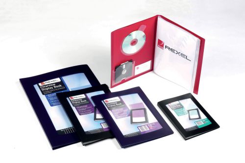 Rexel Clearview Display Book A5 24pockets Black 10410bk Fusion Office