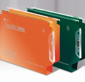 Rexel Crystalfile Extra 330 Lateral 30mm Green 3000122 Pack 25 Fusion Office