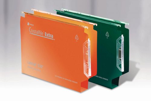 Rexel Crystalfile Extra 330 Lateral 30mm Green 3000122 Pack 25 Fusion Office