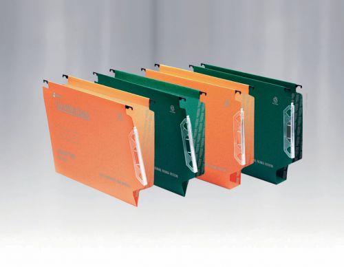 Rexel Crystalfile Lateral 300 Files 30mm Green 3000109 Pack 25 Fusion Office