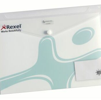 Rexel Ice Popper Wallets A4 Clear 2101663 Pack 5 Fusion Office
