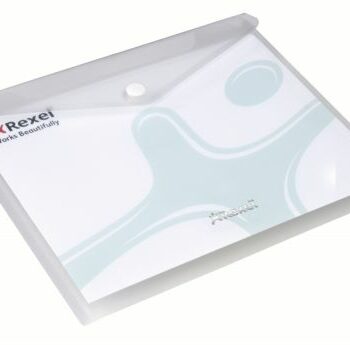 Rexel Ice Popper Wallets A5 Clear 2101658 Pack 5 Fusion Office