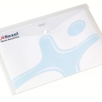 Rexel Popper Wallets A3 Translucent White 16131wh Pack 5 Fusion Office