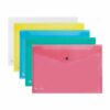 Rexel Popper Wallets A4 Assorted 00111355 Pack 5 Fusion Office