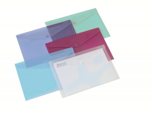 Rexel Popper Wallets A4 Assorted 16129as Pack 6 Fusion Office