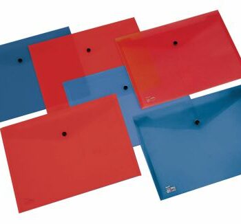 Rexel Popper Wallets A4 Red 00111311 Pack 5 Fusion Office