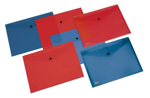 Rexel Popper Wallets A4 Red 00111311 Pack 5 Fusion Office