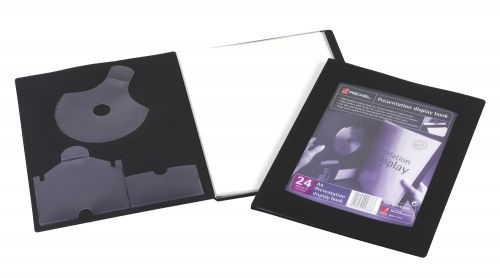 Rexel Presentation Display Book A4 24pocket Black 17430bk Fusion Office