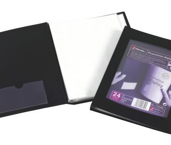 Rexel Presentation Display Book A5 24pocket Black 17435bk Fusion Office